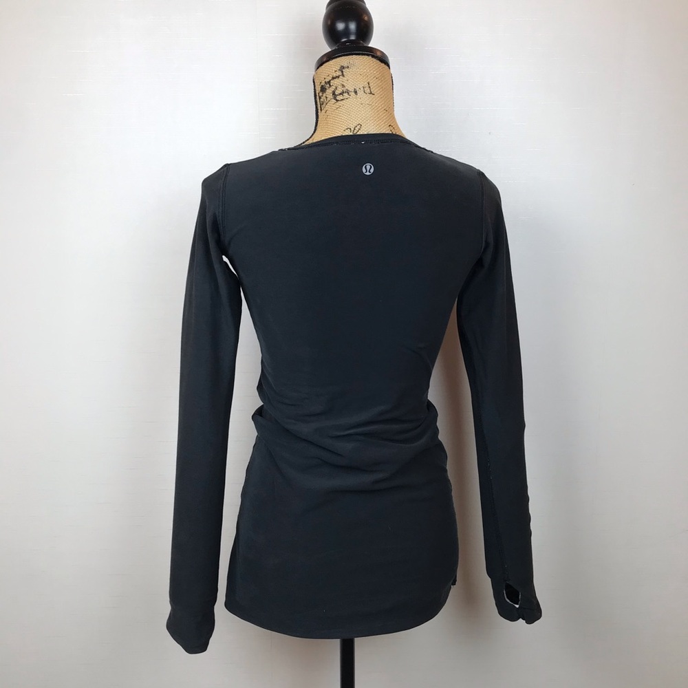 Lululemon Yoga Reversible Cotton Knit Top Black - Picture 3 of 11